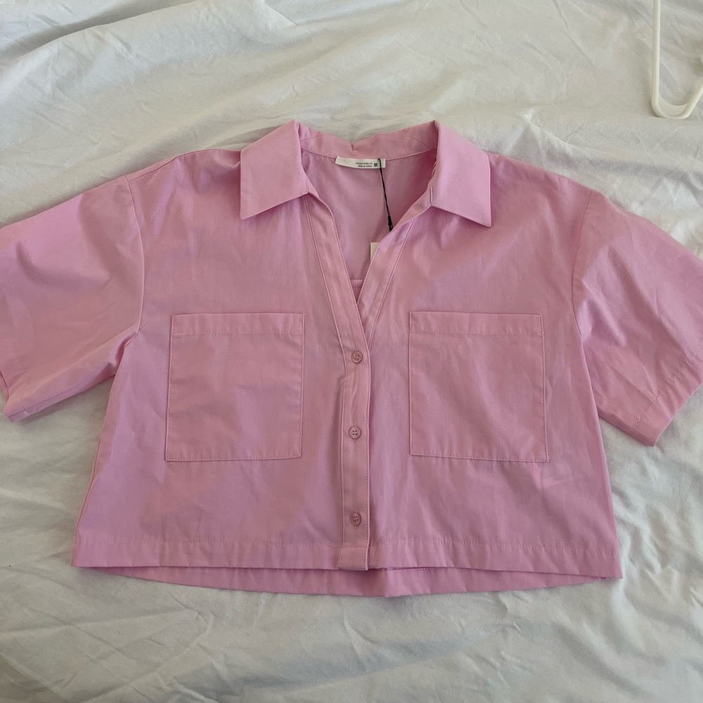 Zara Pink Short Sleeve Blouse